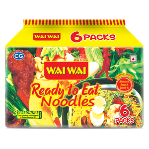Wai Wai Ready to Eat Noodles, Chicken Masala Pack (6 in 1)