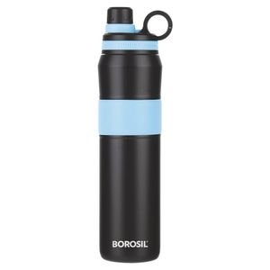 Borosil Hydra Thirst Burst Arctic Water Bottle (800 ml)|Stainless Steel Vacuum Insulated Flask-Blue
