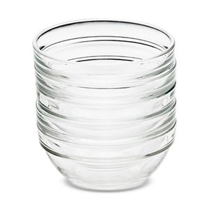 Borosil Stackable Bowl Set (377 ml)| Borosilicate Glass | Microwave & Dishwasher Safe