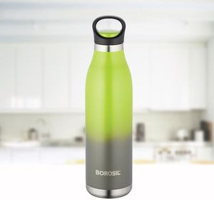 Borosil Stainless Steel Hydra Colourcrush Vacuum Insulated Flask Water Bottle (700 ml) - Green