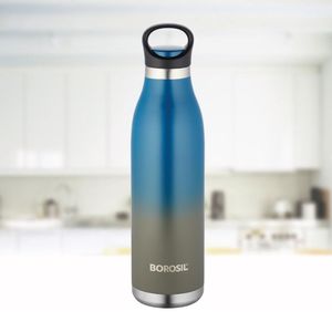 Borosil Stainless Steel Hydra Colourcrush Vacuum Insulated Flask Water Bottle (700 ml) - Blue