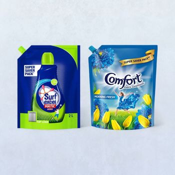 Surf Excel Matic Top Load Liquid Detergent(2l) & Comfort After Wash Morning Fresh Fabric Conditioner(2l) Combo