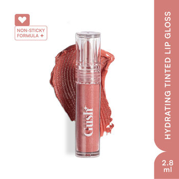 Gush Beauty Glaze Lip Oil Gloss | High Shine & Hydrating | Nude Gloss - Sheer Sparkle