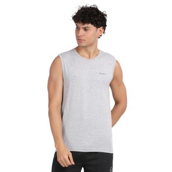 Pepe Jeans ATV02 Men's Cotton Solid Tank Top - L | Lightweight and Soft