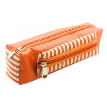 Double Zipper Multi design Stationery/Travel Pouch, Assorted Color