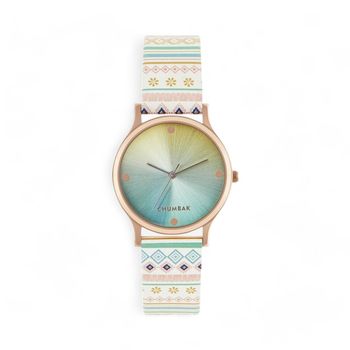 Teal By Chumbak Ombre Aztec Watch-White