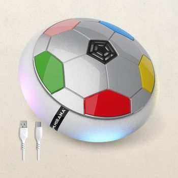 Mirana USB Rechargeable Battery Powered Hover Football - Silver Rainbow