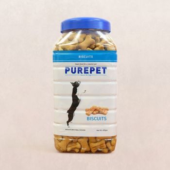 Purepet Milk Flavour Dog Biscuit Treats Jar