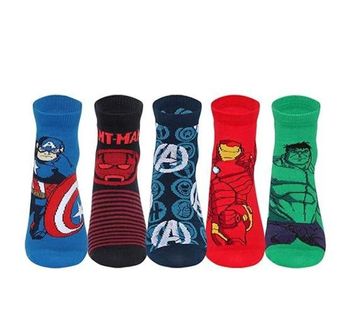 Supersox Kid's Cotton Disney Avenger Design Socks - Ankle Length