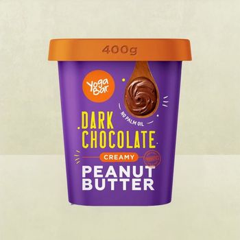 Yoga Bar Dark Chocolate Peanut Butter, Creamy, Slow Roasted,Premium Peanuts, No Added Sugar Nut Butter