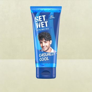 Set Wet Hair Gel for Men Cool Hold Medium Hold Tube