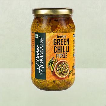 Dabur Hommade Green Chilli Pickle Bottle