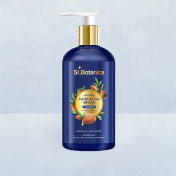 St.Botanica Moroccan Argan Hair Shampoo To Nourish Dull Dry & Frizzy Hair No Parabens & Sulphates