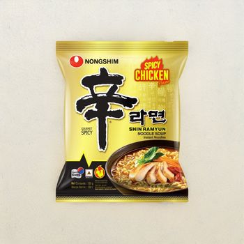 Korean Nongshim Shin Ramyun Noodle Soup With Spicy Chicken Flavour Non Veg