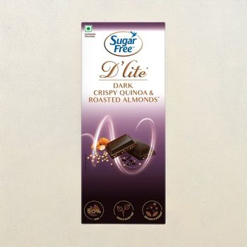 Sugar Free D'lite Quinoa & Almonds Dark Chocolate Bar - 40 g