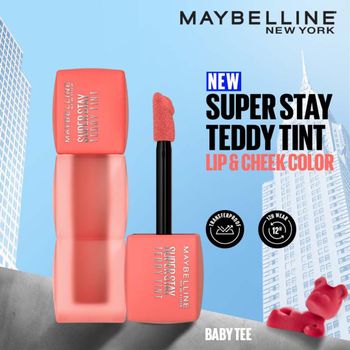 Maybelline New York Superstay Teddy Tint - Lip And Cheek Color - Baby Tee