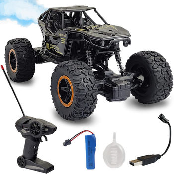 Wembley Remote Control Car Rock Crawler Water Mist Smoke Spray Rc Car 45 Climbing Angle - Black