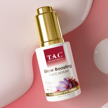 TAC Glow Boosting Face Serum With Saffron & 24K Gold Reduces Dullness & Pigmentation