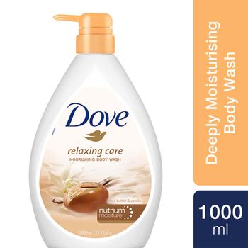 Dove Relaxing Shea Butter Body Wash With Vanilla For Soft Skin, Soothing Scent