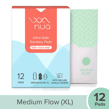 Nua Ultra Safe Sanitary Pads With Disposable Cover - Medium Flow XL