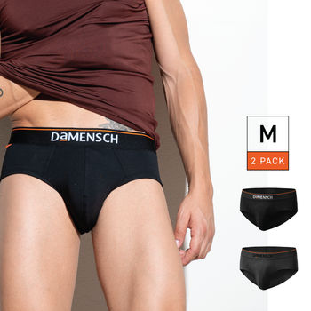 DAMENSCH Basic Solid Brief-Medium (Black Knight & Charcoal Dust)