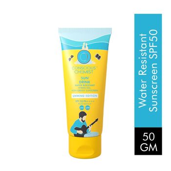 Conscious Chemist Unwind Edition Sun Drink With Water Resistant Gel Sunscreen Spf50 Pa++++