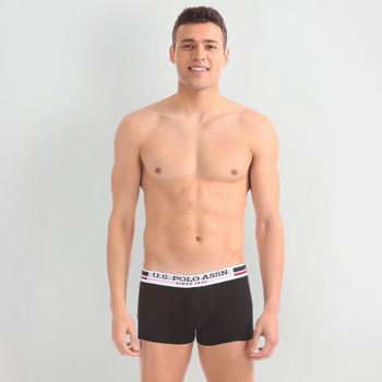 U.S. Polo Assn. | Pure Cotton Contrast Waist I641 Trunks - Pack Of 1 | Men|Black | M