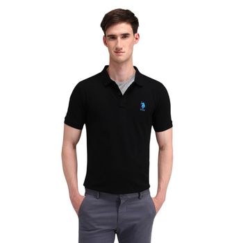 U.S. Polo Assn. | Solid Slim Fit Polo Shirt | Mens | Black | L