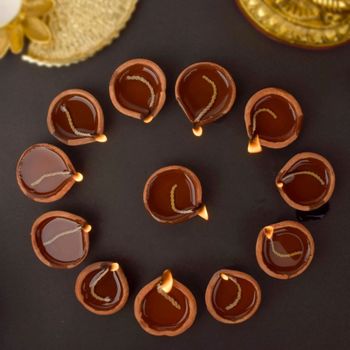 Diwali Clay Diya Pack Of 12