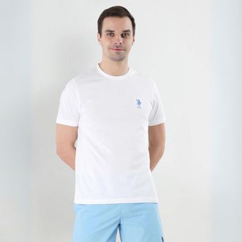 U.S. Polo Assn. Men Crew Neck Embroidered Logo I633 Lounge T-Shirt Pack Of 1 White - L