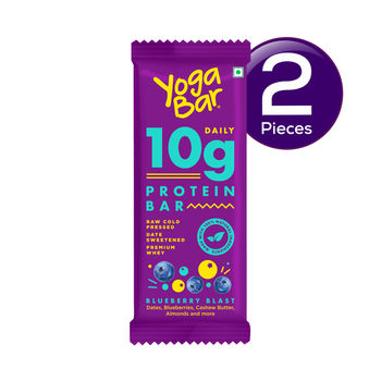 Yoga Bar 10g Protein Bar Blueberry Blast,Protein Rich Energy Bars with Premium Whey, Dates,Vitamins 50 gms Combo