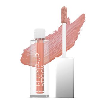 Swiss Beauty Plump-Up Wet Lightweight Lip Gloss With High Shine Glossy Finish Shade- Nude Myth