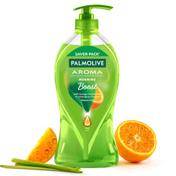 Palmolive Orange Essential Oil & Lemongrass Aroma Morning Boost (Tonic), Brightening Body Wash