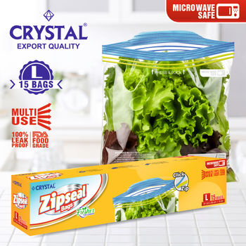 Crystal Large Zip Seal Bag