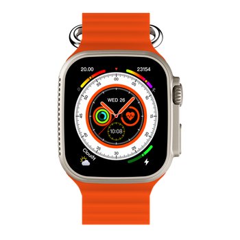 Fire-Boltt Warrior Smartwatch with Bluetooth Calling | 1.96" Display | Heart Rate Monitor - Orange