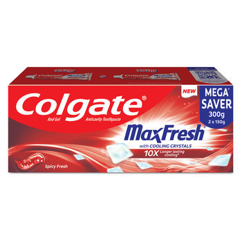 Colgate MaxFresh Toothpaste, Red Gel Paste with Menthol for Super Fresh Breath (Spicy Fresh)