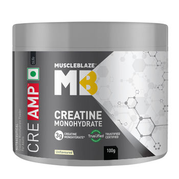 MuscleBlaze Creatine Monohydrate CreAMP with CreAbsorb Powder (Unflavoured)