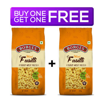 Borges Mini Fusilli Durum Wheat Pasta 350 gms Combo