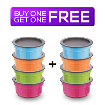 Dynamic Leakproof Assorted Containers - Set of 4 218 gms Combo