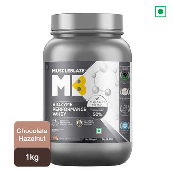 MuscleBlaze Biozyme Performance Whey Protein Powder (Chocolate Hazelnut)