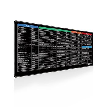 Striff Windows & Office Keyboard Shortcuts Desk Mat, Extended Size , Gaming Mouse Pad