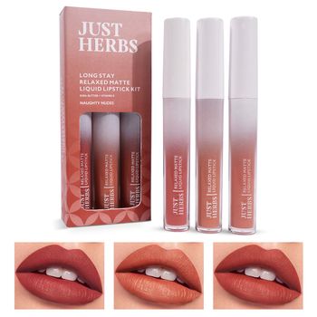 Just Herbs Long Stay Relaxed Matte Liquid Lipstick - Naughty Nudes