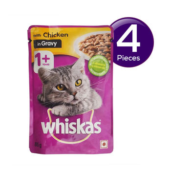 Whiskas Wet  Meal (Adult - Cat Food)  Chicken in Gravy 85 gms Combo