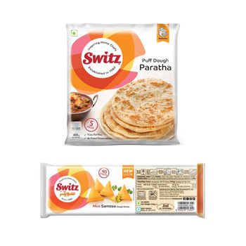 Switz Samosa Dough Sheets (50 Units)(50pc) & Switz Puff Dough Paratha (05 Units)(400gms) Combo