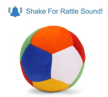 Babique  Rattle Ball Plush Soft Toy Cute Kids Home Decor Boys/Girls/Baby (10 cm)