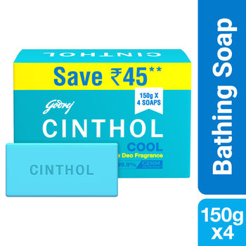 Cinthol Cool Bath Soap - Grade 1 Soap - For All Skin Types