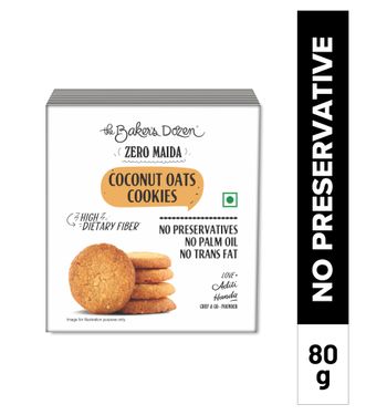 The Baker's Dozen Zero Maida Coconut Oats Cookies