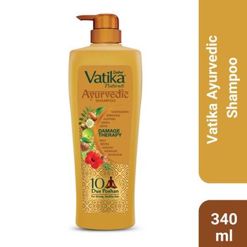 Vatika Naturals Ayurvedic Shampoo with 2X Damage Protection