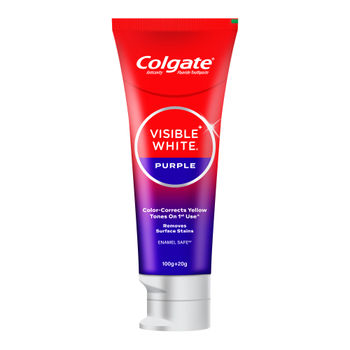 Colgate Visible White Purple Toothpaste | Color-Corrects Yellow Tones