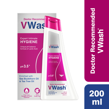 Vwash Plus Expert Intimate Hygiene Wash for Women With pH 3.5